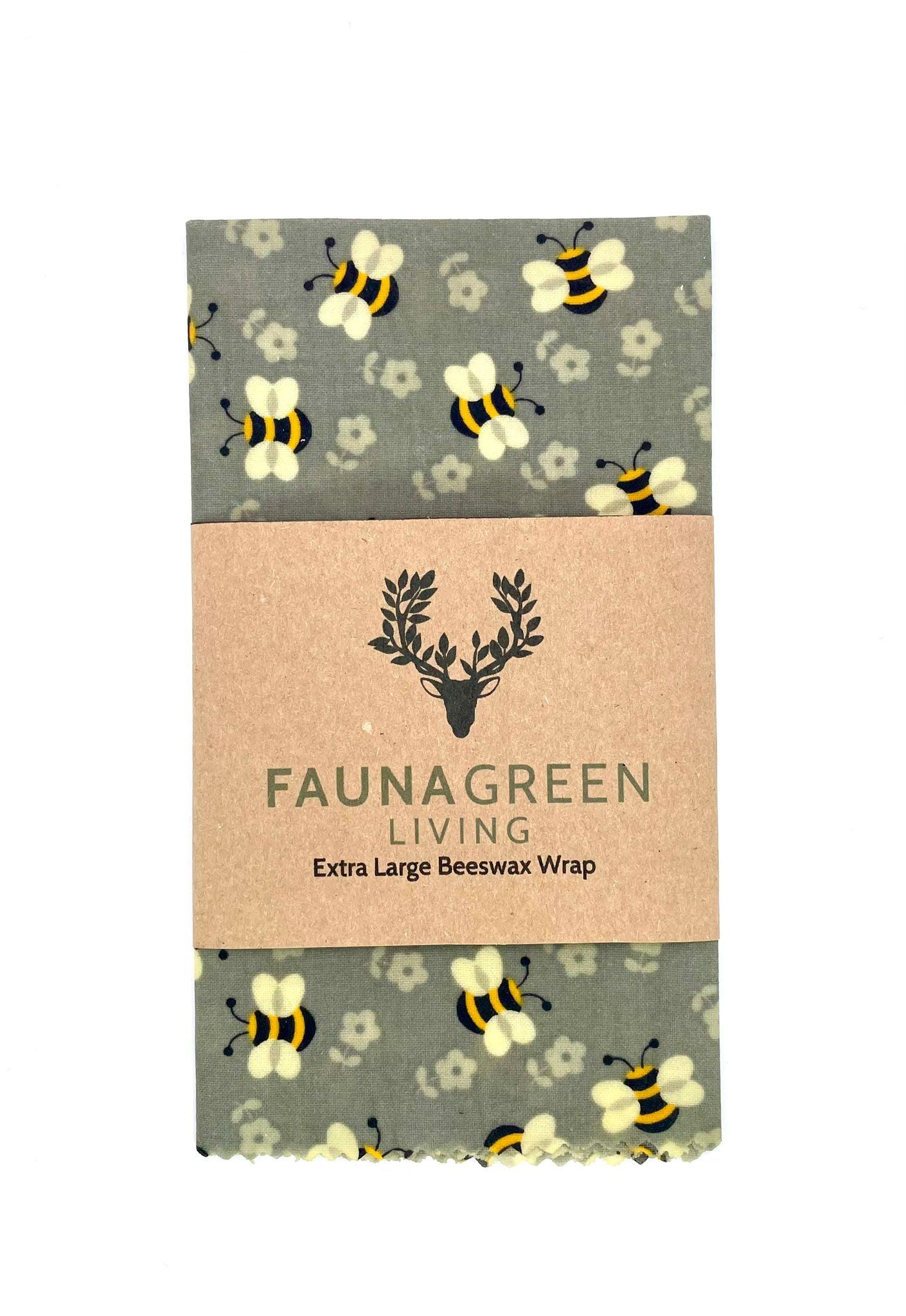 Grey Bees Extra Large Beeswax Wrap