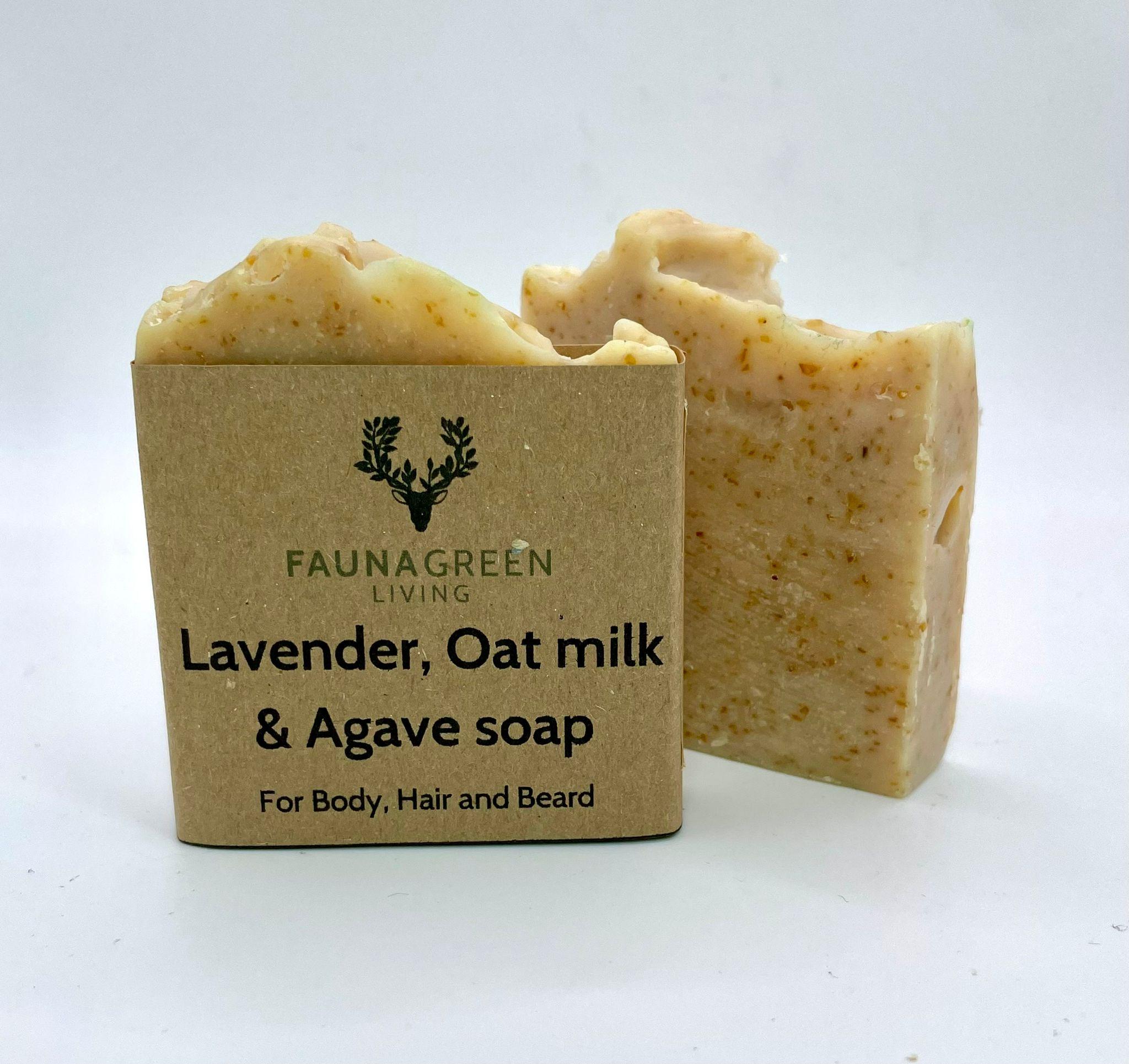 Lavender, Oat milk & Agave soap: Eco-friendly soap made with lavender, oat milk, and agave. Perfect for sustainable and zero waste beauty routines.