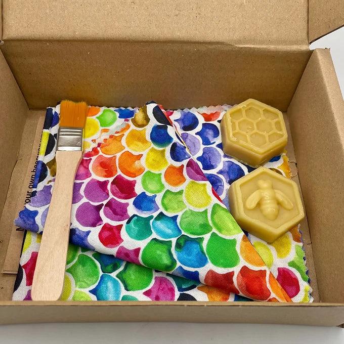 Rainbow Scales Make your own Beeswax Wrap Kit: Create your own beeswax wraps with this rainbow scales kit. Perfect for sustainable and eco-friendly food storage.